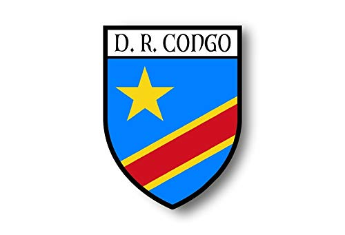 Akachafactory Autocollant Sticker Voiture Moto Blason Ville Drapeau Congo rdc