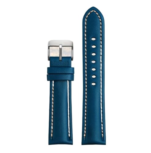 [ȓX] U[rvoh bNXɓK eB\ɓK Fit For HuaweiɓK V`YrvohɓK 21mm 22mm vXgbv U[(Blue silver buckle,21mm)