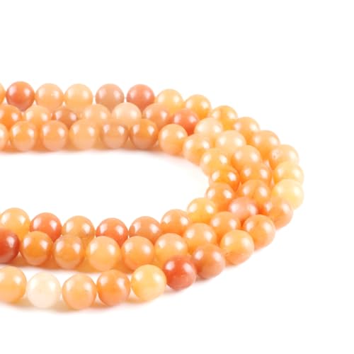 Gemstone Beads for Jewelry Making, Sold per Bag 5 Strands Inside, Orange Aventurine 6mm