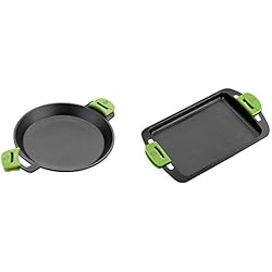 Cazuela Bra 40 Cm BRA Paellera, Negro, 36 cm + Plancha Asar, Aluminio, Negro, 40 cm