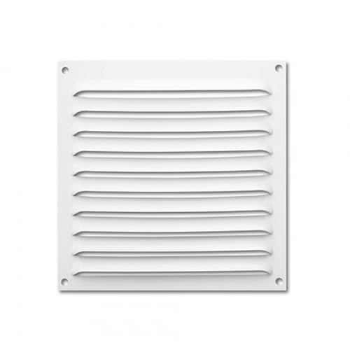 Rejilla de ventilación - rejilla plana blanca de 15 x 15 cm, fabricada en plástico, ideal para permitir una correcta circulación de aire.