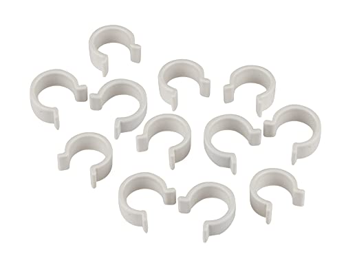 Windhager Ersatzclips für Tomatenhaus ALUSTAR, Gewächshausclips, Clips für Gewächshausfolie, Ersatz Klammern, 12 Stk., weiß