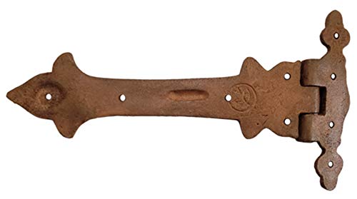 Image of Adonai Hardware Adonijah Cast Iron Tee Hinge (Rust Living Finish) - Supplied as 2 Pieces per Pack
