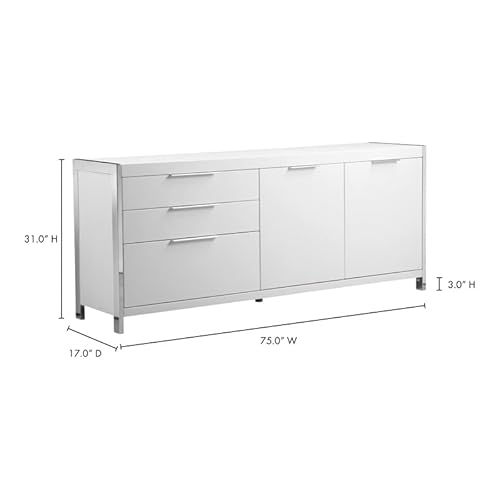 Moe's Home Collection Er-1118-18 Neo Sideboard, White #TOP2