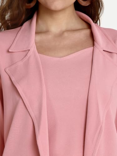 Image of GRECIILOOKS Co-ord Set for Women - Stylish Casual 3 Piece Blazer Set | Trendy Travel & Streetwear Look for Girls & Woman | Office Wear | Formal | Classic Collar Full Sleeve Blazer