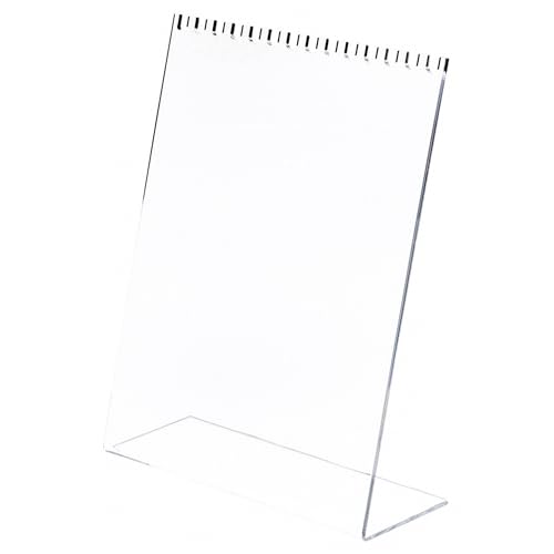 Plymor Clear Acrylic Necklace Display Stand with Top Hooks, 10.625
