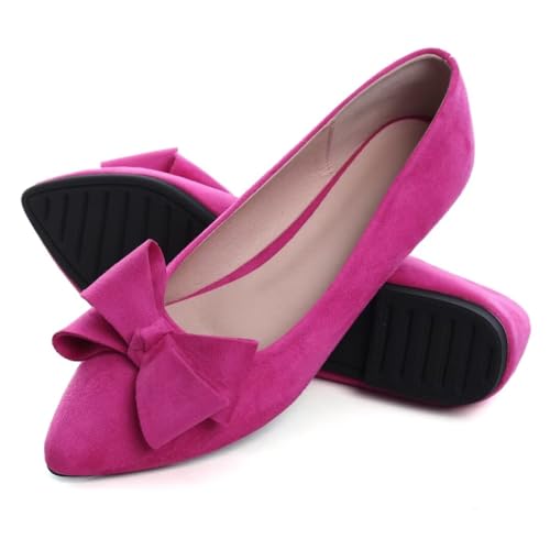 Image of Stunner Womens Flats Fashion Pointed Toe Bowknot Ballet Flats Cute Slip On Dress Flats Comfortable Party Wedding Flats2