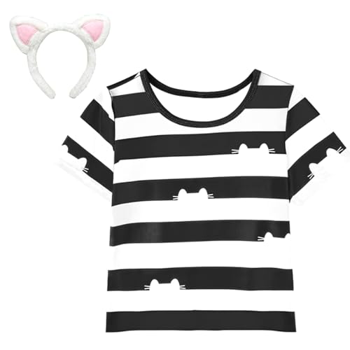 Girls Cat House T Shirt for Girls, Dress up for Christmas and Birthday Party - 110cm/3T-4T