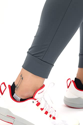 Image of FUAARK Men's Nylon Lycra Stretchable Jogger Trackpants with Zipper Pockets
