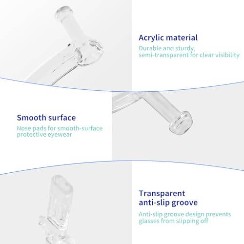 xyuayamz Brillenständer, Sonnenbrillen Halter, 5 Ebenen Brillenregal, Sonnenbrillen Aufbewahrung für Schreibtisch Dresser Tisch, 1 Stück, Transparent