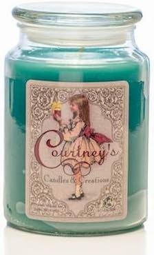 Courtney's Candles Vela en tarro grande de 26 onzas con aroma máximo de eucalipto Lemongrass