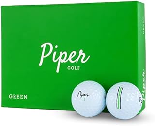 Piper Golf Premium Golf Balls for Maximum Distance and Straighter Shots | Handicap Range 15+ | USGA Approved | 1 Dozen (12-Balls) | 2-Piece Surlyn
