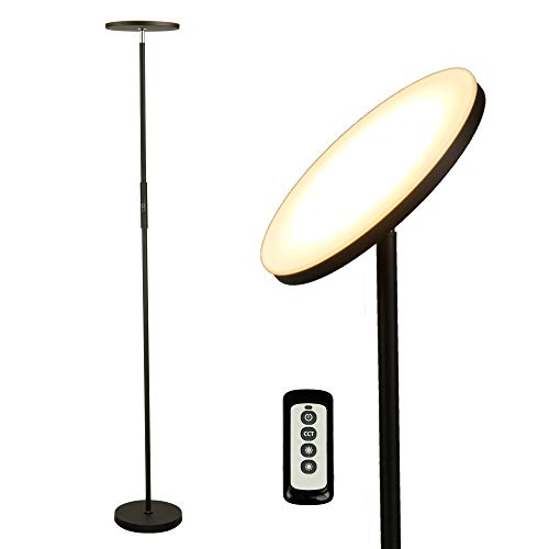 Best Cyber Deals 🔥 Dimmable Led Floor Lamp with Adjustable Color Temperature and Remote Control - 30 Watt Led Super Bright 1500 Lumens Touch Dimmer Switch On Pole Lamp 3 Color Temperatures - Floor Lamps for Living Room