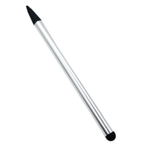 Pack of 1 x 2 in 1 Stylus Pen for Touch Screens and GPS/PDA's [Silver]