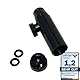 EKNA Schnupftabakspender - Versch. Farben - Snuff Dispenser Snorter Rocket - Spender Nase (V1 - schwarz), aus material