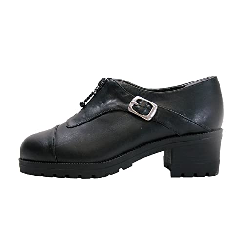Peerage Naya Women's Wide Width Leather Shoes with Zipper3