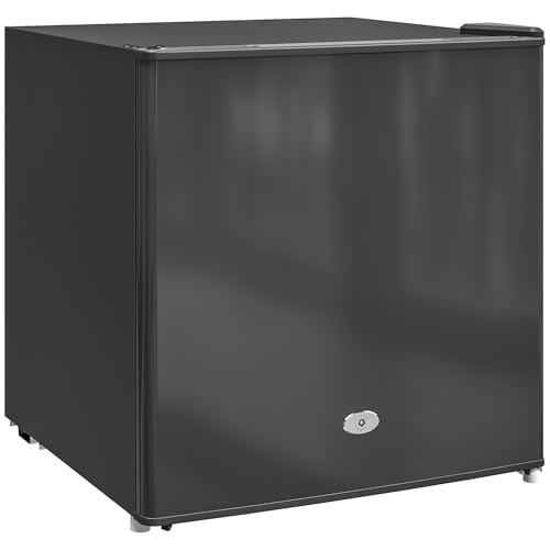 HOMCOM Mini congelatore 35 L freezer elettrico autoportante 45 W mini congelatore da -14 a -24 ℃ controllo della temperatura a 5 livelli 47 x 44,2 x 48,8 cm, nero