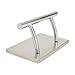 Poggiapiedi in acciaio inox Barberpub poggiapiedi professionale per parrucchieri, poggiapiedi mobile a pedale, poggiapiedi attrezzature per poltrone da parrucchiere, FT001(Argento)