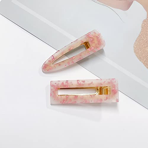 Parcce 12 Pieces Acrylic Resin Marble Hair Clips Set thumb #6