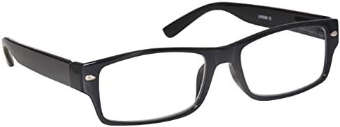 The Reading Glasses Company Mens Large Designer Style Black Readers Spring Hinges R6-1 +1.50