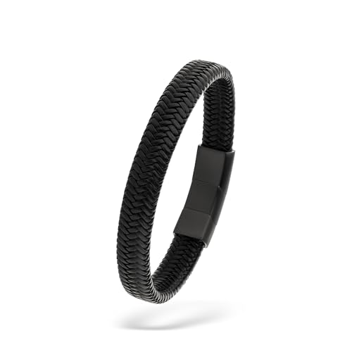 s.Oliver Herren Schmuck – Armband aus Leder mit Edelstahldetails – Klassisch, Zeitlos und Maskulin – Perfekte Geschenkidee