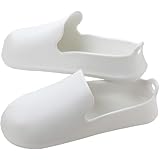 マーナ (marna) お風呂のスリッパ (フック穴付き) バスブーツ 浴室掃除 (すべらない バスシューズ) 浮かせる収納 ホワイト JA090W