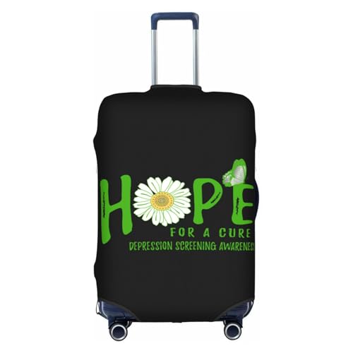 Travel Luggage Cover Hope For A Cure Donate Awareness Flower Fashion Washable Baggage Suitcase Protector Fit For Luggage Large