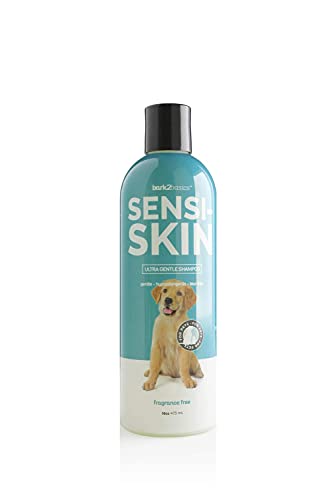 Bark2Basics Sensi-Skin Hypoallergenic Shampoo, 16 Oz - Naturally Derived, Sensitive Skin Pet Shampoo, Gentle, No Fragrance, Non-Irritating, For Dogs With Allergies And Dry, Itchy Skin #TOP27