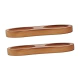 IMIKEYA Plateau en Bois pour Bouteille de Sauce 2 Pièces Plateau pour Brunir Le Poivre en...
