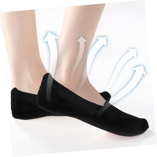 6 Pairs Low Cut Breathable Summer Liner Socks for Men Towel Bottom Non-Slip Casual Socks4