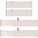 Kurtzy Separatori per Cassetti in Plastica Regolabili (Set da 4) - Organizzatore Cassetti Espandibili da 37,5 x 10 cm - Divisori per Cassetti Cucina, Organizer Cassetti Scrivania, Ufficio e Bagno