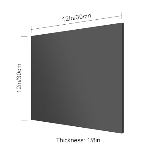 Image of 12x12 Inches Black Mirror Acrylic Sheet - 2 Pcs Reflective Acrylic Panel for DIY Crafts, Home Decor & More (30x30 cm)