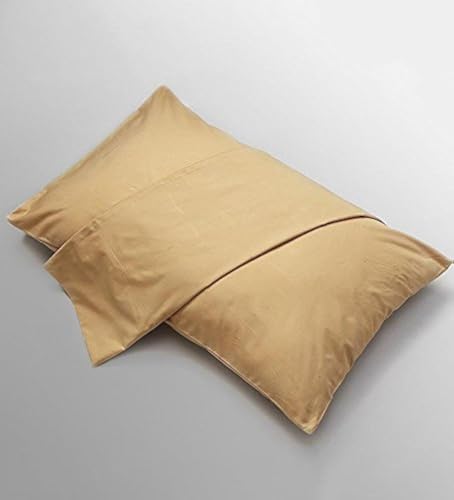 Cotton 300TC Pillow Covers, King, Beige, Set of 2