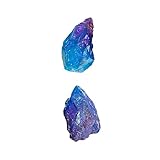 Yardenfun 2 piezas Decoración de Cristales Coloridos Columnas de Piedra Natural con Formas Únicas Adornos para Escritorio y Hogar Regalo Artesanal Original