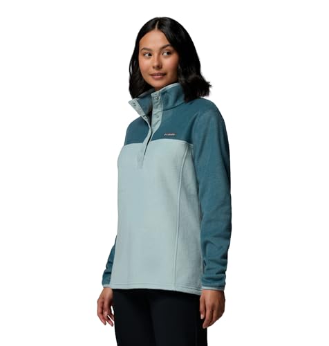 Image of Columbia Womens Benton Springs Half Snap II Pull Over Fleece Jacket, Dark Stone /Canoe /Vintage Blue, 3X