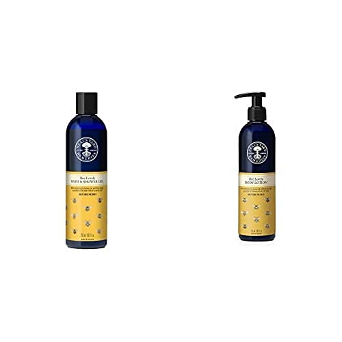 Neal's Yard Remedies Bee Lovely Bat, Shower, Body Lotion | Uplifting Aroma | Leaves Skin Soft | 2x295ml