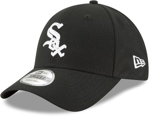 New Era MLB The League Youth 9FORTY Team Color Primary Logo Adjustable Hat Cap One Size Fits All - Chicago White Sox Black