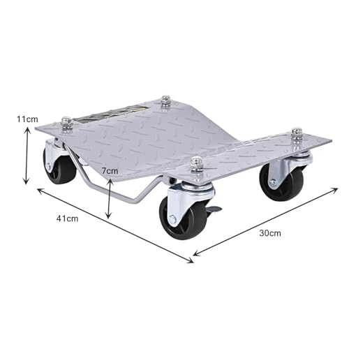 Carretilla de rueda de coche resistente con ruedas giratorias para mover coches, camiones, remolques, motocicletas y barcos