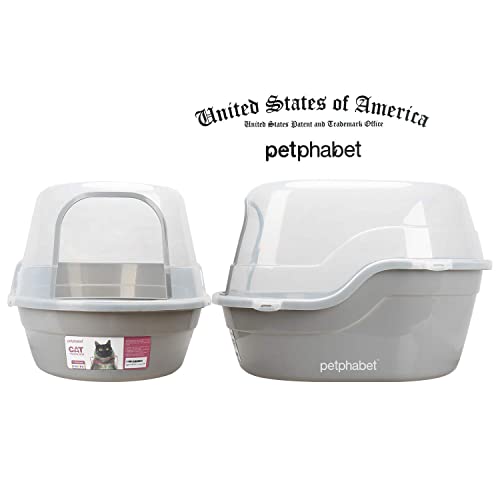 Petphabet Jumbo Hooded Cat Litter Box, Extra Large UPhoto