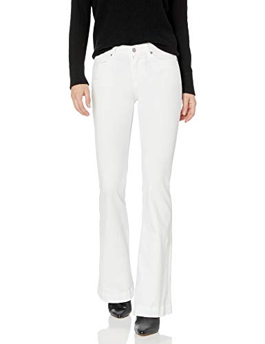 7 For All Mankind Womens Flare Wide Leg Jean, Winter White, 32
