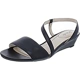LifeStride Womens Yasmine Wedge Sandal Black Canvas 6 M