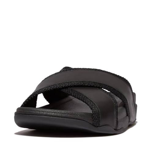 FitFlop Men's Surfer Webbing/Leather Cross Slides4