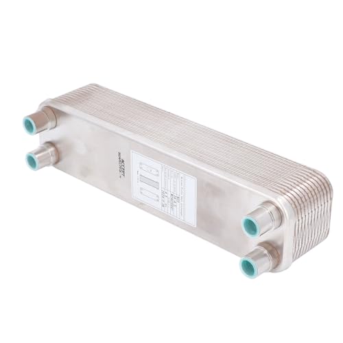 TOPINCN Intercambiador de Calor de Placas, Enfriador de Mosto Soldado de Acero Inoxidable de 4,5 MPa con Enfriador de Mosto de Diseño Compacto para Intercambio de Calor de Laboratorio