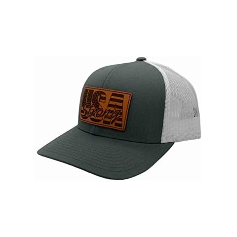 Apollo Cap Co. Trucker Cap - Leather USA Strong Patch Hat - Snapback Closure - Mid Profile Crown - Great for Men and Women! Cover