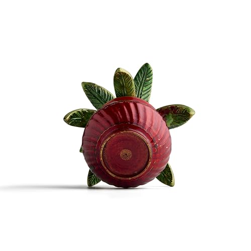 Image of ESPLANADE 5-Inch Brass Mangal Kalash Showpiece - Multicoloured, with Coconut Shriphal - Traditional Pooja, Mandir & Home Decor Item, Heavy Brass Kalash for Festivals and Spiritual Gifts (Multicolour)