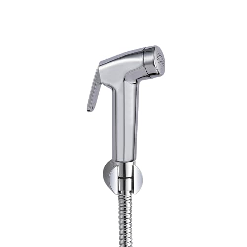 Image of Mila Health Faucet Pixflow | ABS Chrome Handheld Bidet Spray| with 1.2m SS304 Hose Pipe | Modern Jet Spray for Toilet Hygiene | Anti-Slip Grip, Leak-Free, Easy Install | Bathroom Fitting