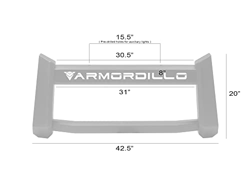 Image of Armordillo 8704707 BR1 Series Bull Bar - Matte Black Fits 2009-2018 Dodge Ram 1500 /2019-2023 Classic