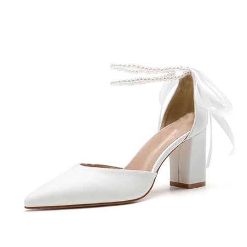 IvoireCh Chaussures de mariage blanches nacrées pour...