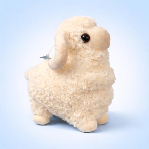 Image of Soft Sheep Plush Toy for Kids | Cute Fluffy Lamb Stuffed Animal for Boys & Girls | Super Soft Hug Toy for Bedroom, Sofa & Gifting | Cream Color