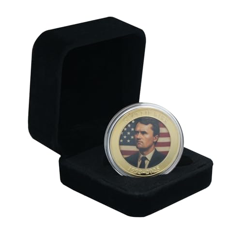 Wenoanew Charlie Kirk Coin Turning Point USA Patriot Assassination Shooting Hero Freedom Merch Coins Merchandise with Case Collectible Gifts